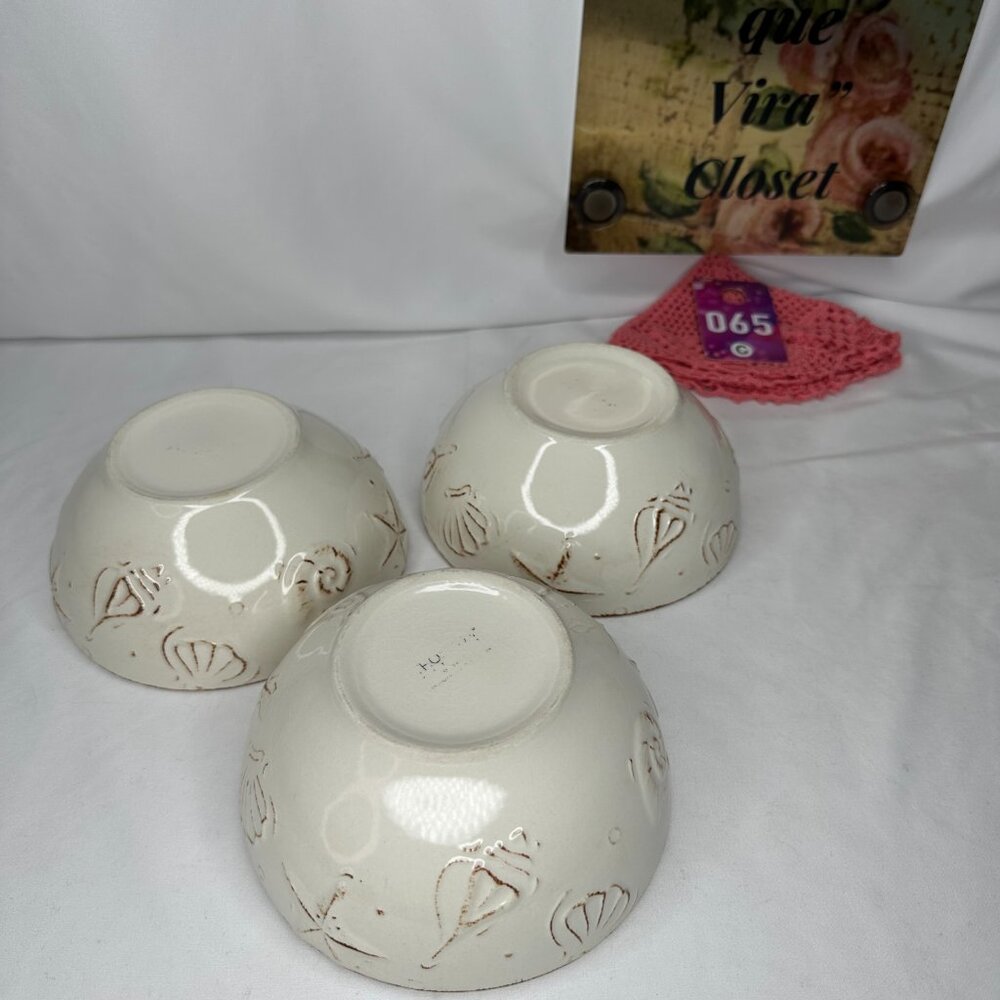 Thompson Pottery Cape Cod Soup/Cereal Bowls Beige - Picture 5 of 6